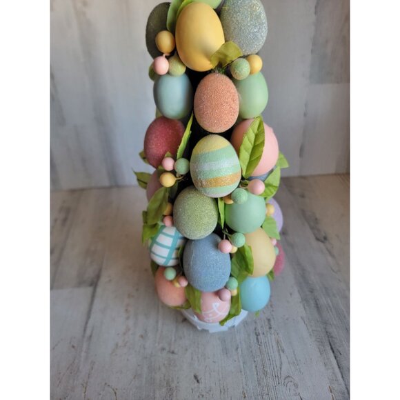 Topiary unique Easter tree egg table top spring home decor figure - Picture 2 of 10